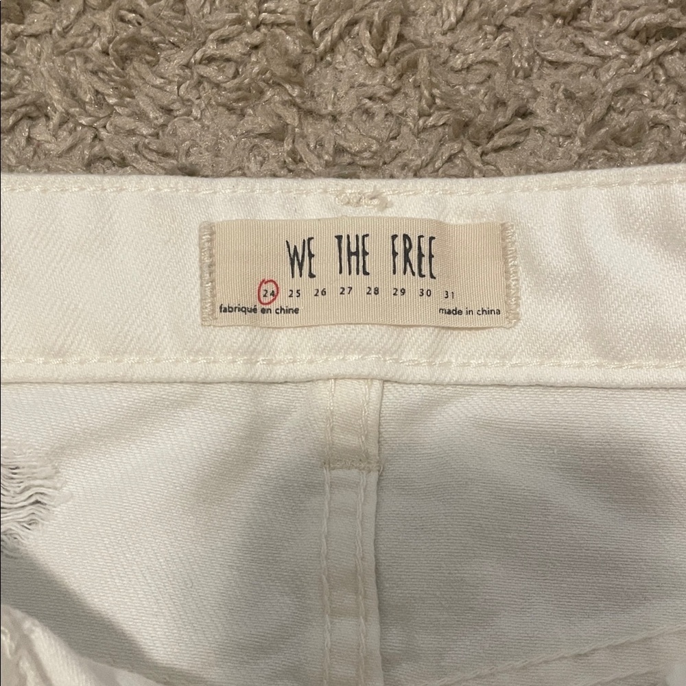 We The Free White Mini Skirt with Zipper - Picture 2 of 4